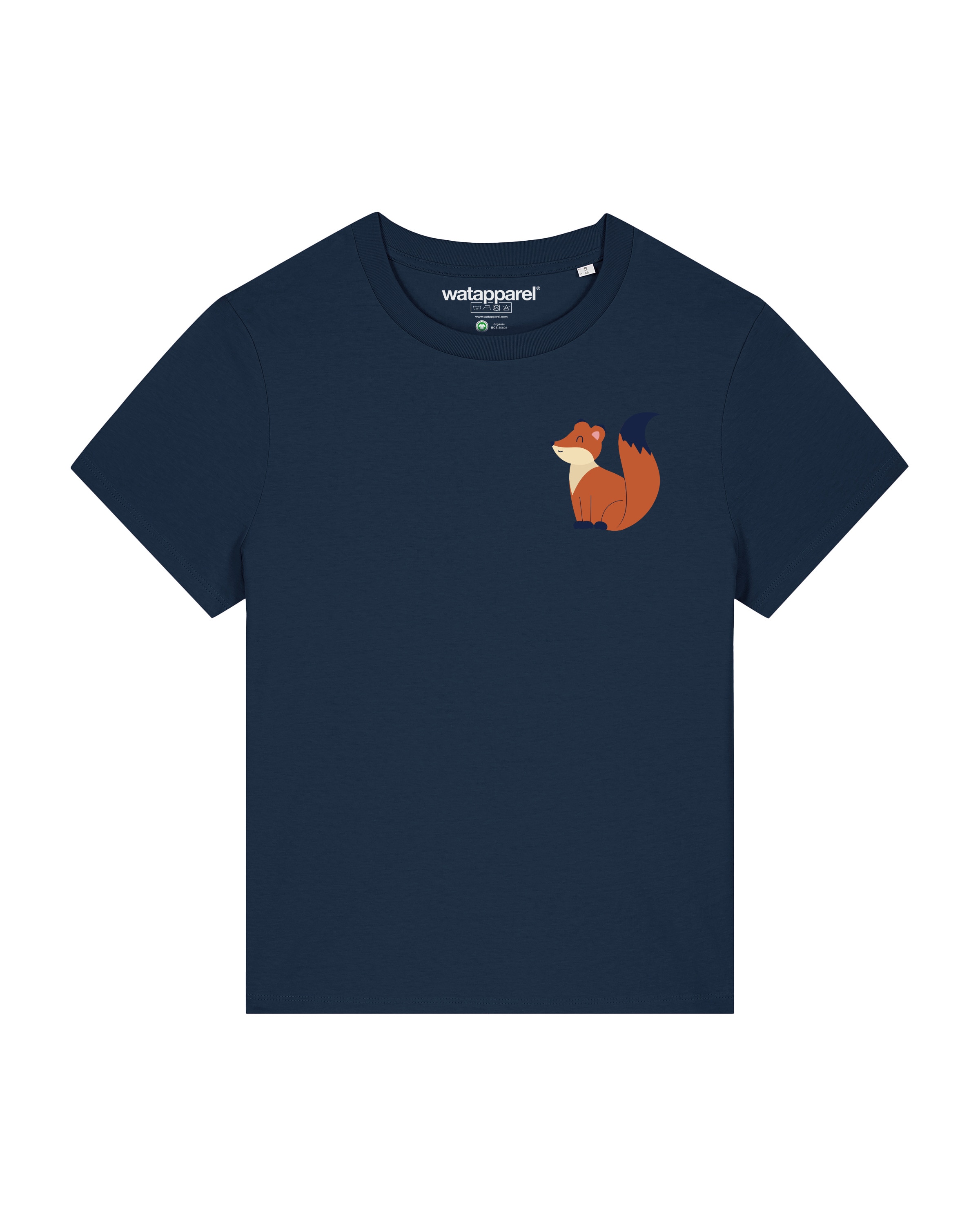 Maglietta 'Cute Fox' di Watapparel in blu: frontale