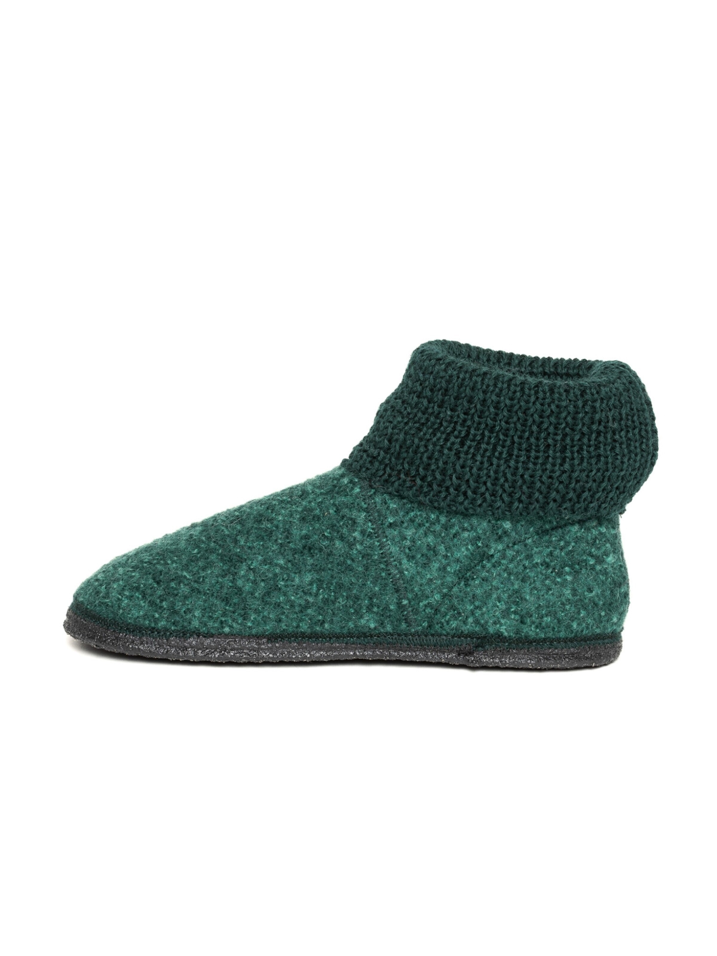 Gottstein Slippers 'Hüttenschuhe Wool Venture High' in Green