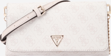 GUESS Клъч 'NOELLE II XBODY FLAP ORGANIZER' в бяло: отпред