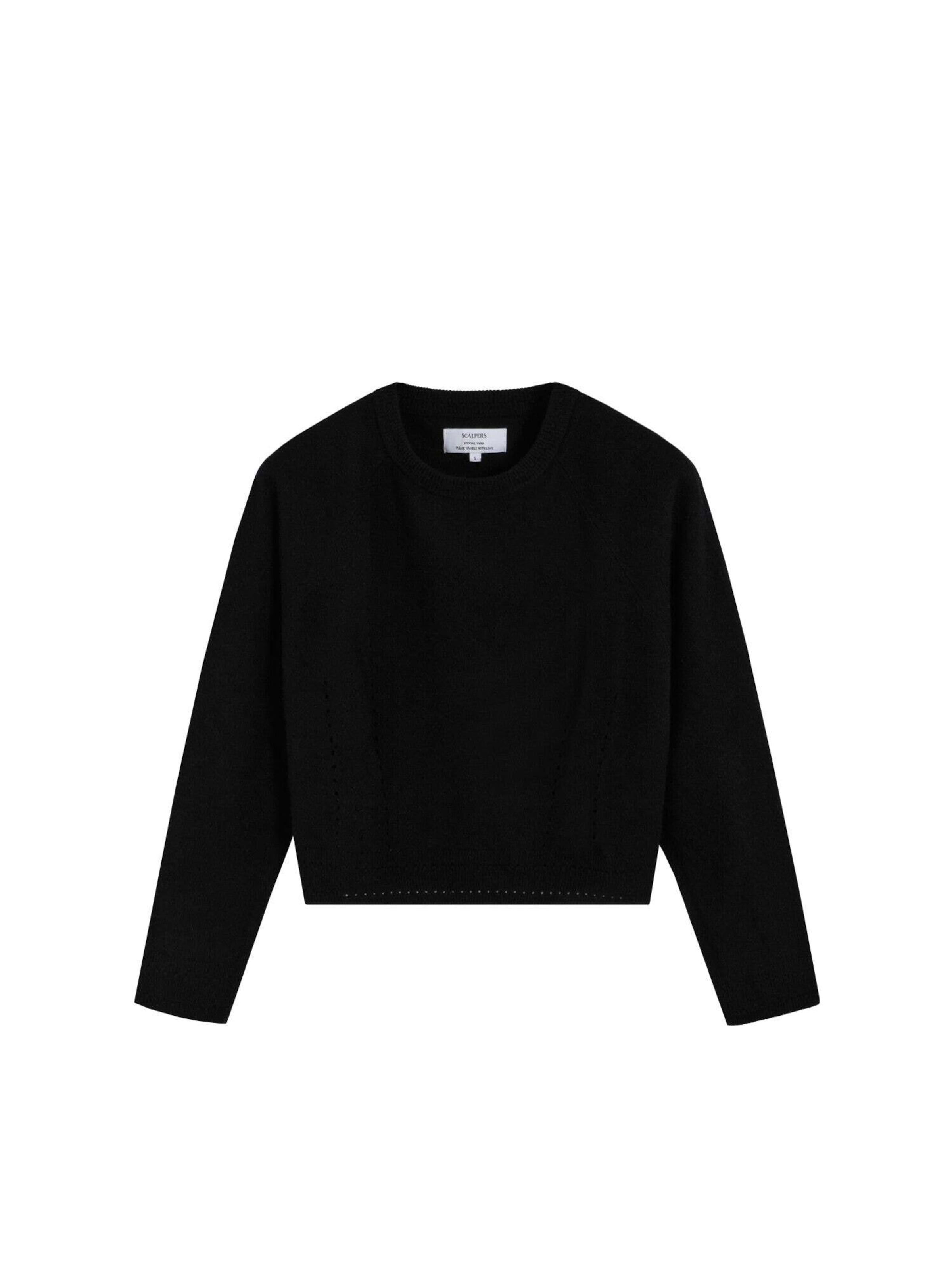 Scalpers Pullover 'Mer R' in Schwarz: Vorderseite