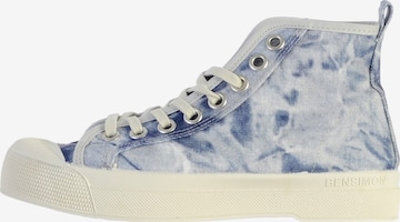 Baskets hautes Bensimon en bleu : devant