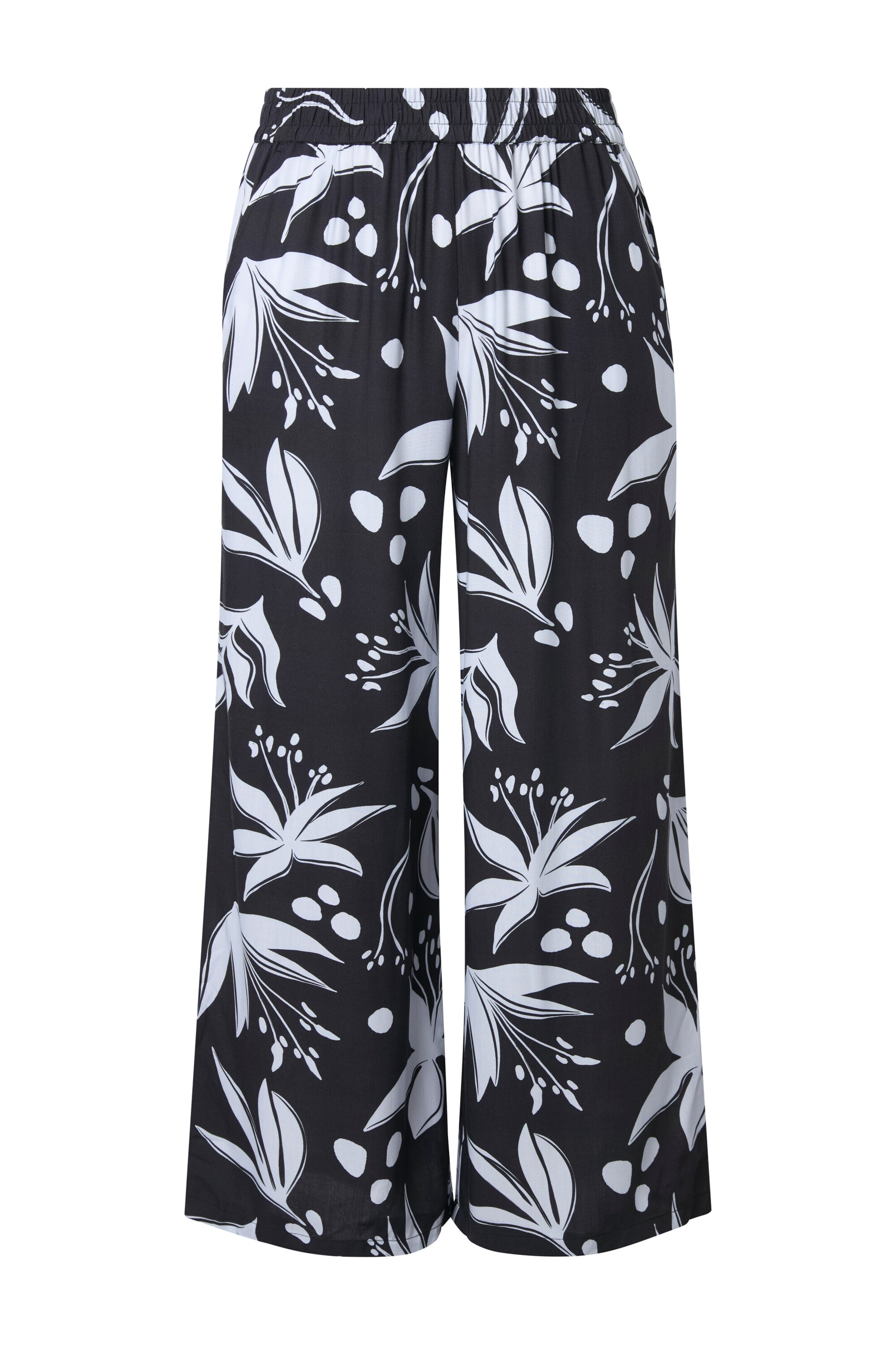 Ulla Popken Regular Hose in Schwarz: Vorderseite