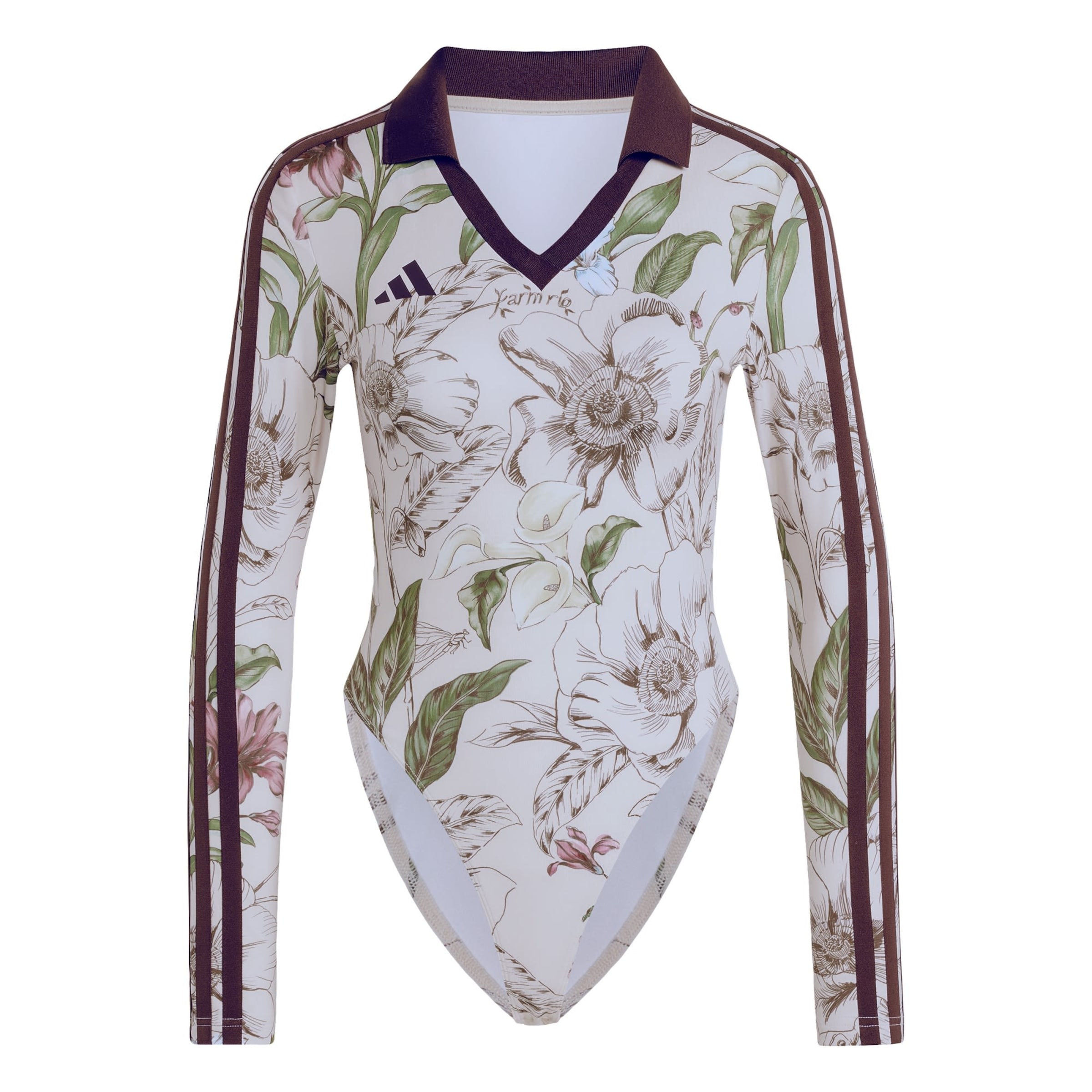 ADIDAS SPORTSWEAR Sports bodysuit 'Adidas x Farm Rio' in Beige: front