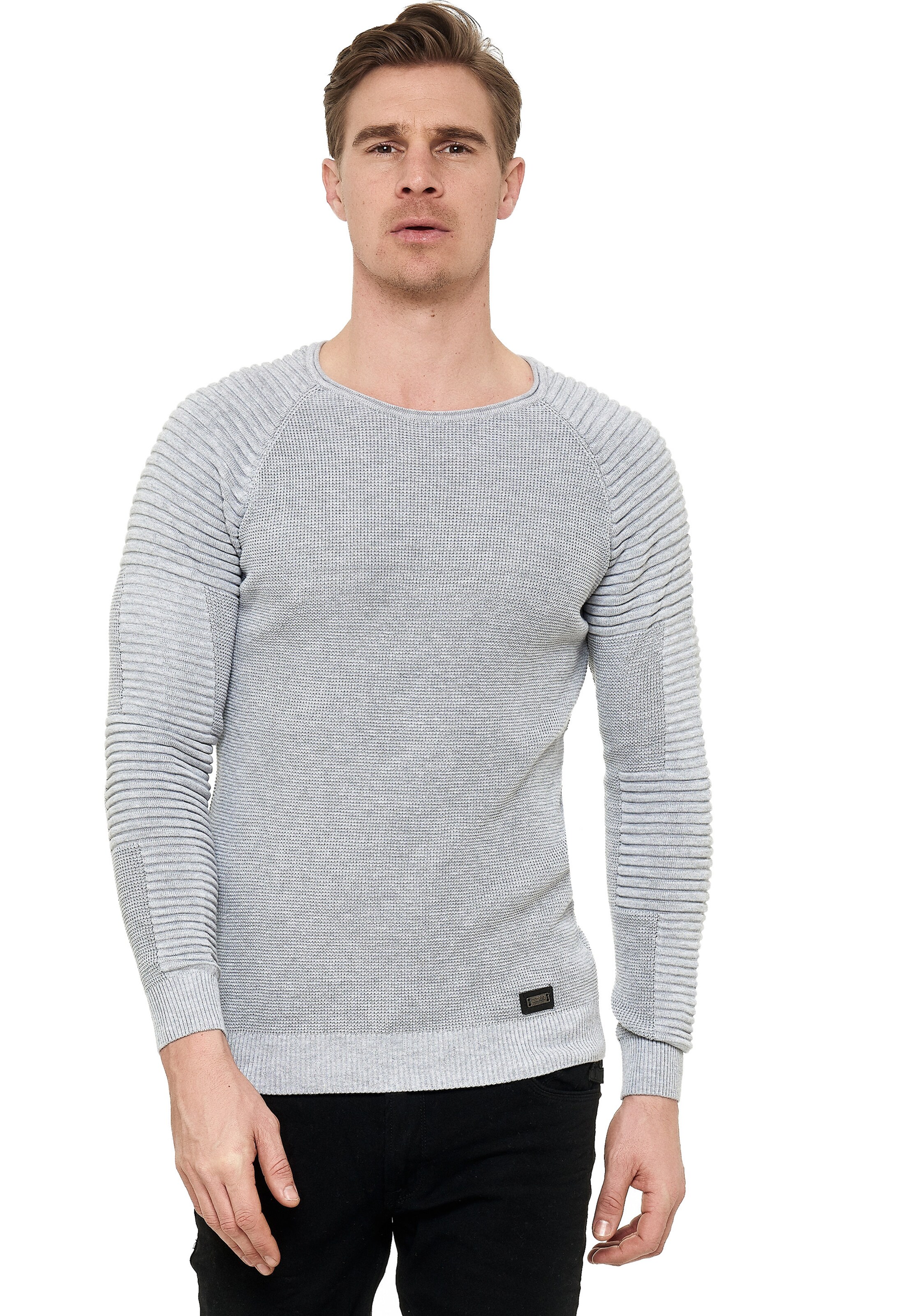 Rusty Neal Pullover in Grau: Vorderseite