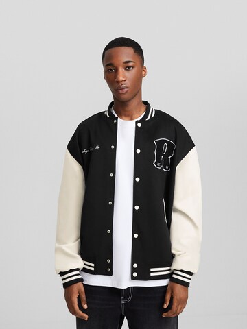 Bershka Between-season jacket in Black: front