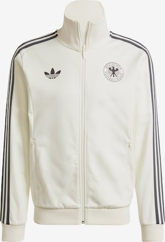 ADIDAS ORIGINALS Zip-Up Hoodie in White: front