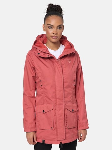 NAVAHOO Between-seasons parka 'Brinjaa' in Pink: front