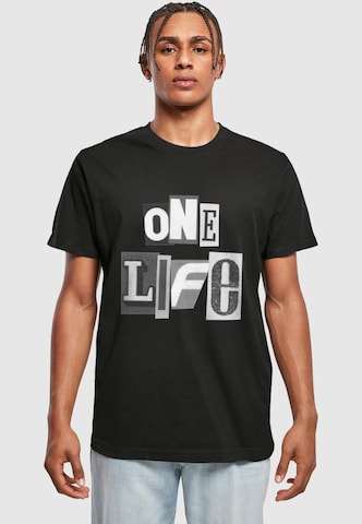 T-Shirt 'One Life' Mister Tee en noir : devant