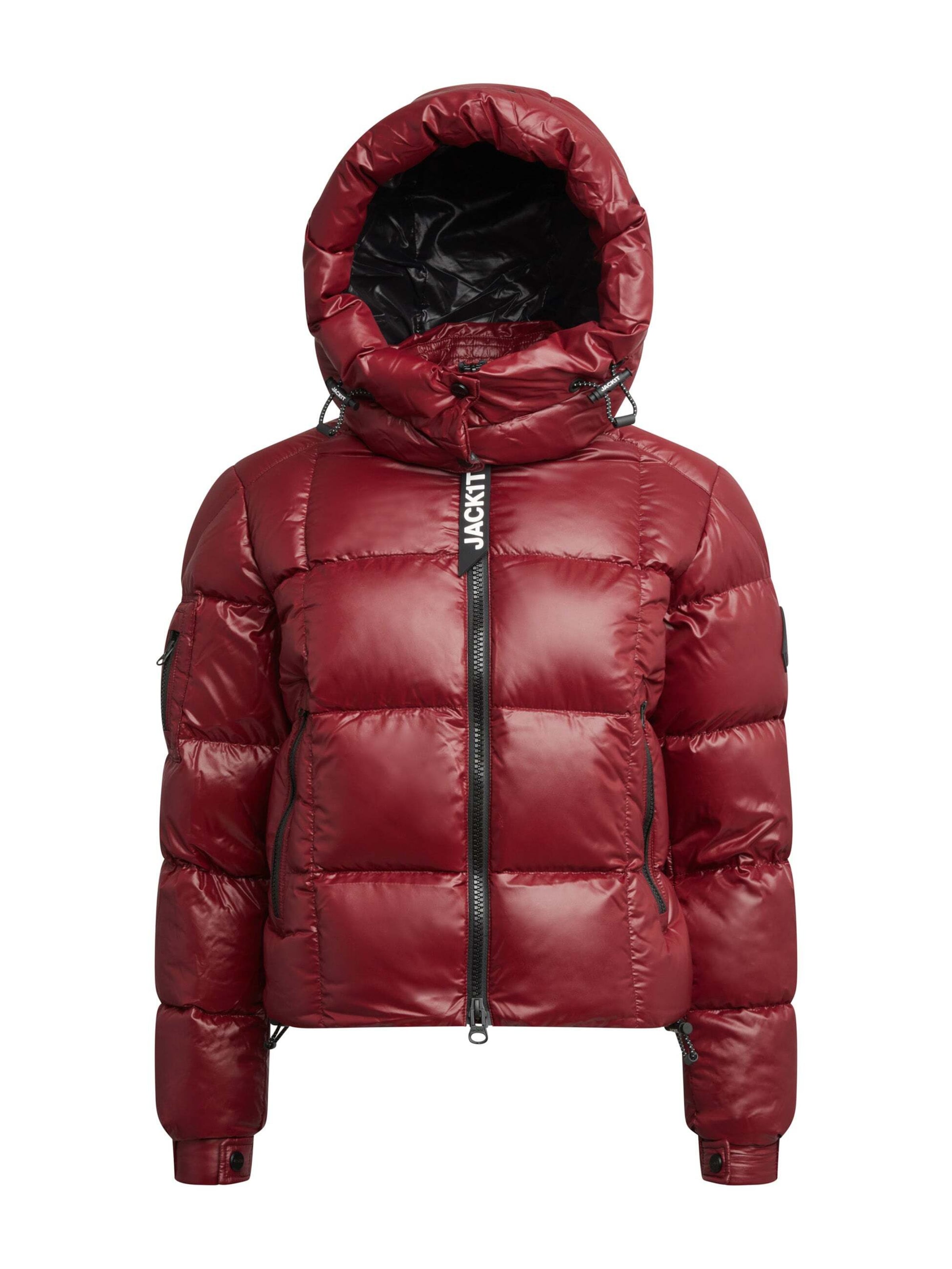 Veste outdoor ' EZ Boxed Crop Puffer Lux ' JACK1T en rouge : devant