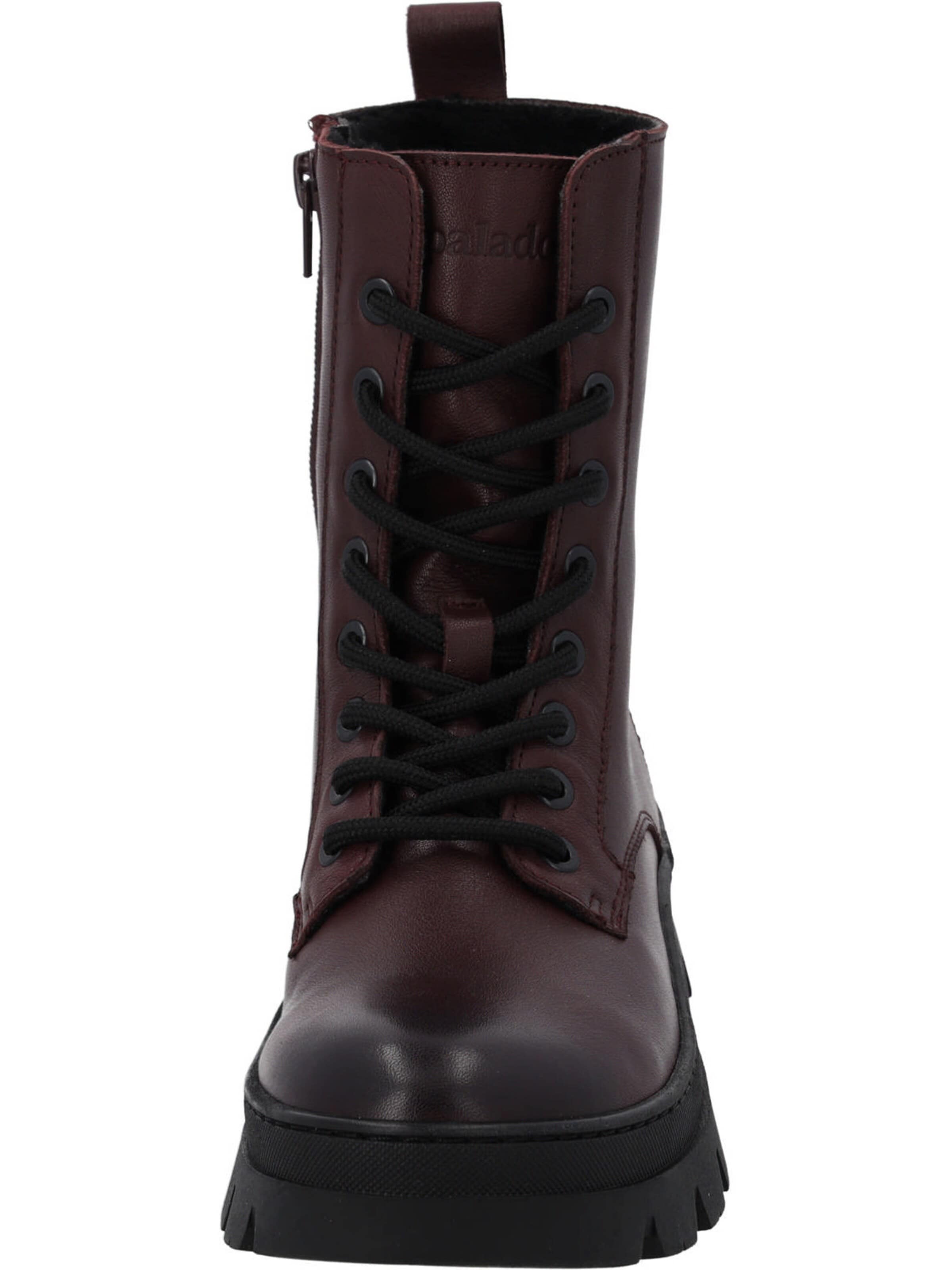Palado Lace-Up Ankle Boots in Red