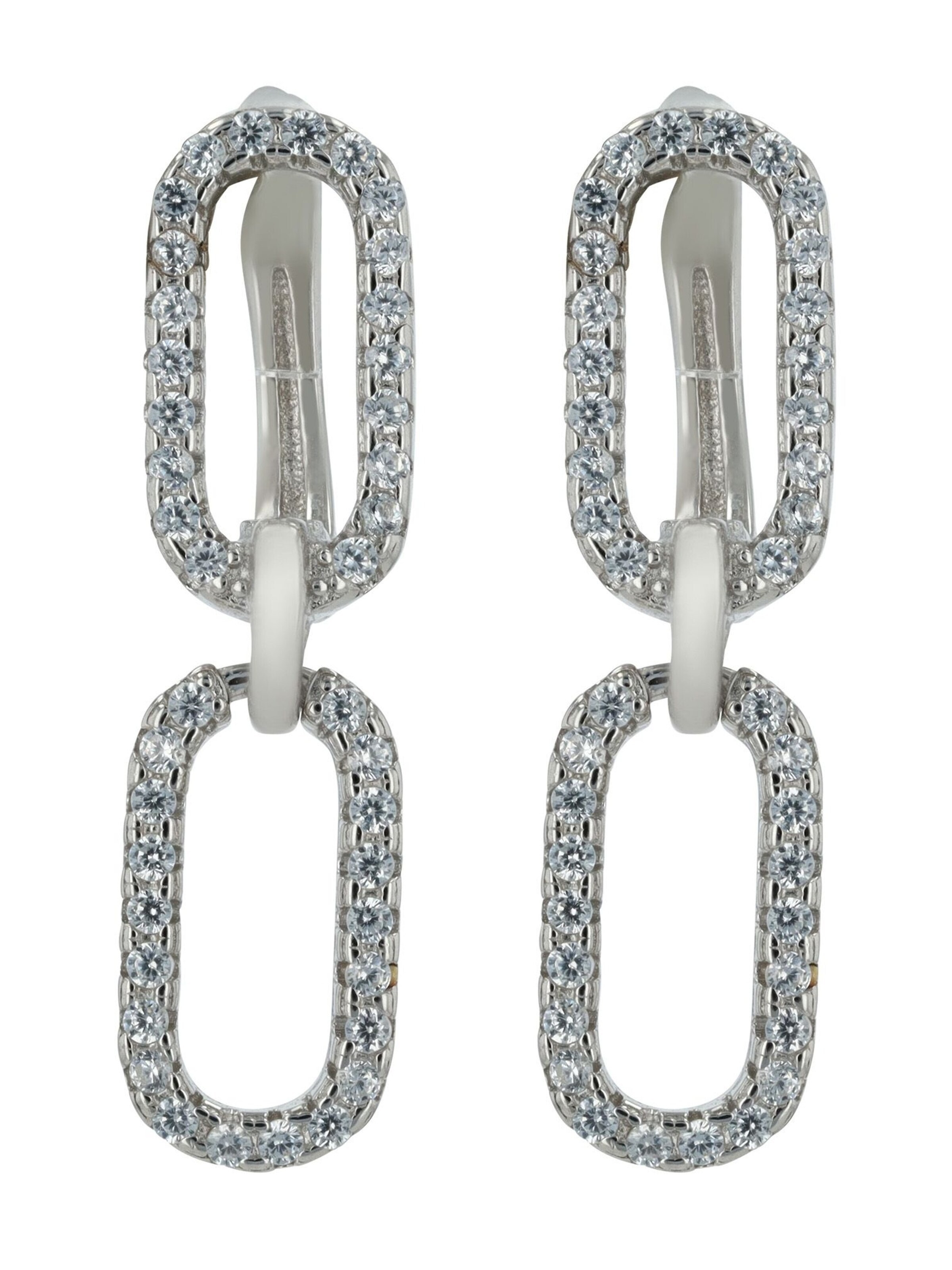 Akzent Earrings '"Tamea" aus 925 Sterlingsilber, rhodiniert, langlebig' in Silver: front