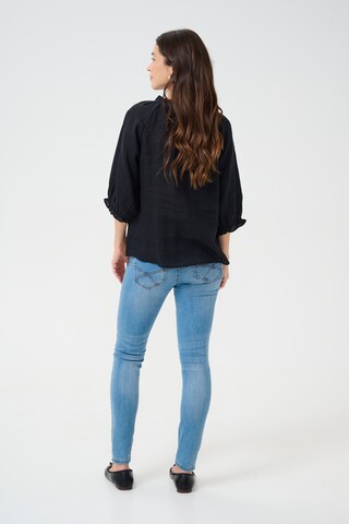 Cream Blouse 'Bellis' in Zwart