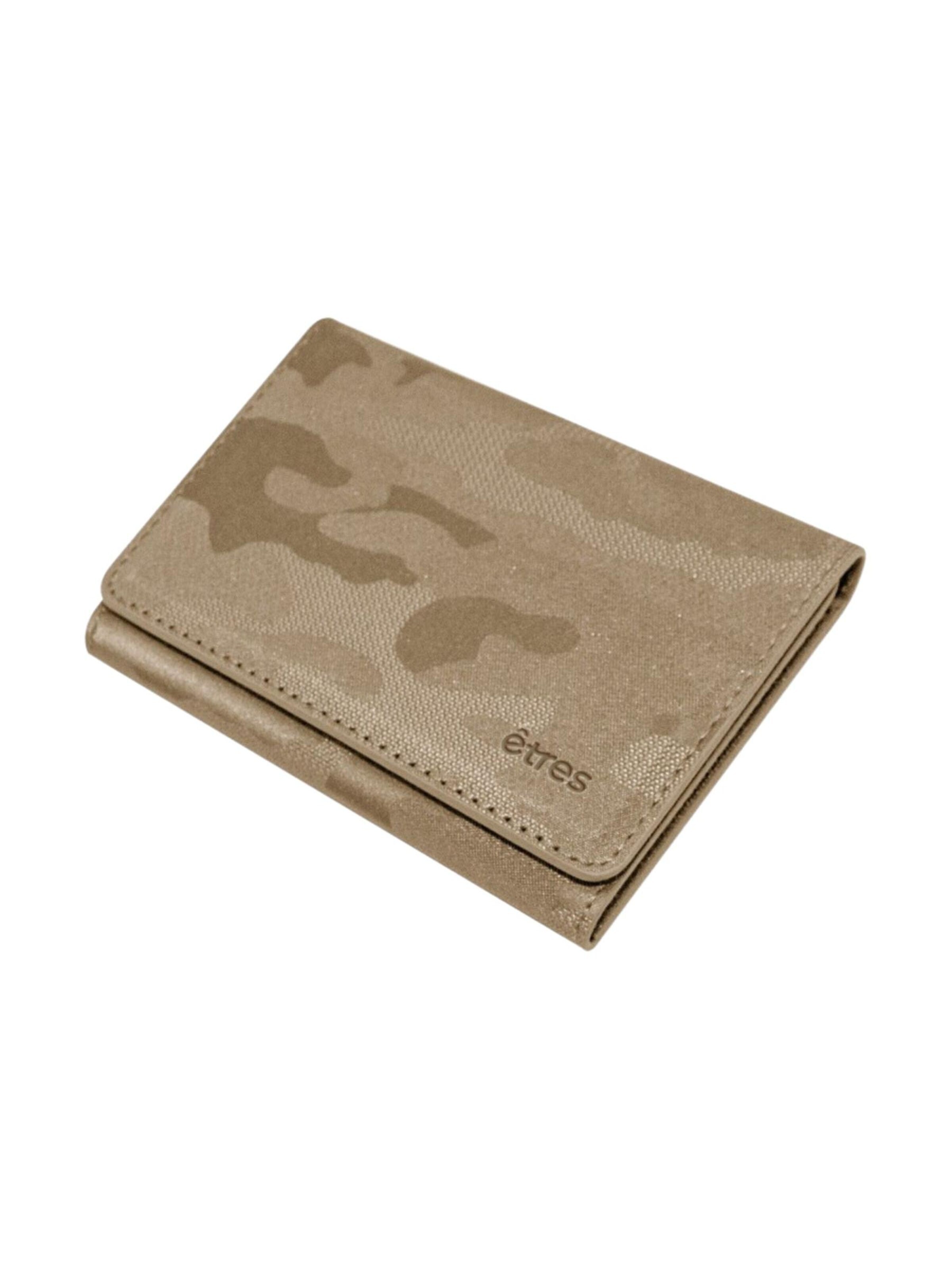 Techmade Wallet 'Etres Smart Wallet - Flach • Camo' in Beige: front