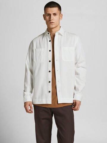 JACK & JONES Regular fit Button Up Shirt 'Logan' in White: front