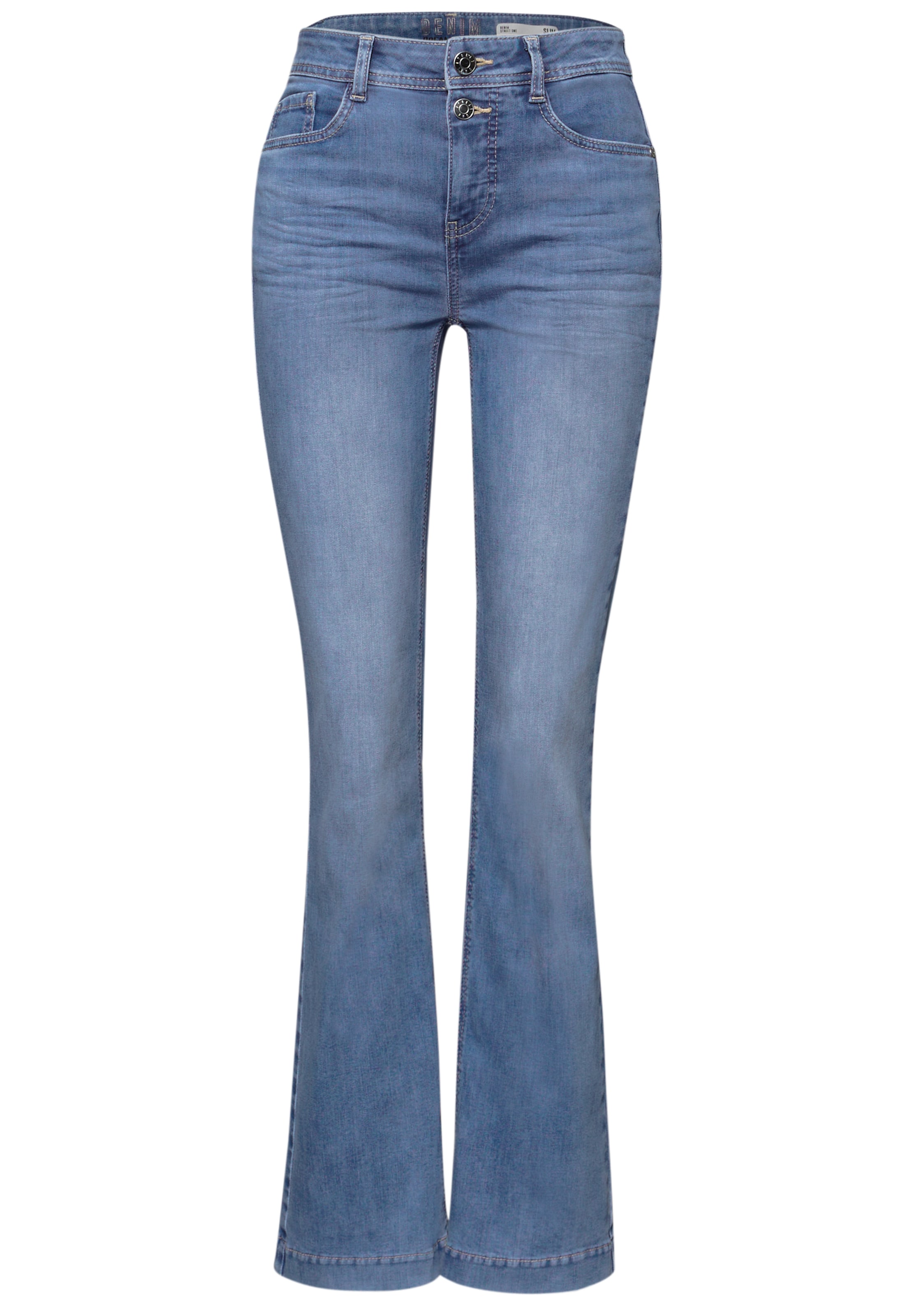 STREET ONE Boot cut Jeans 'Blair' in Blue: front