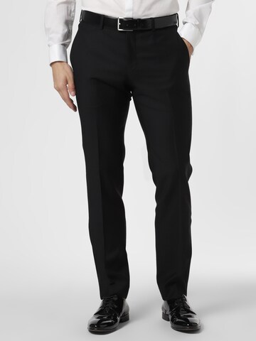 Coupe slim Pantalon Tiger of Sweden en noir : devant