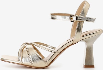 Sandales CAFè NOIR en or : devant