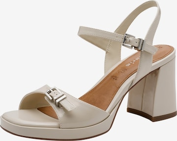 Sandales Tamaris en blanc : devant