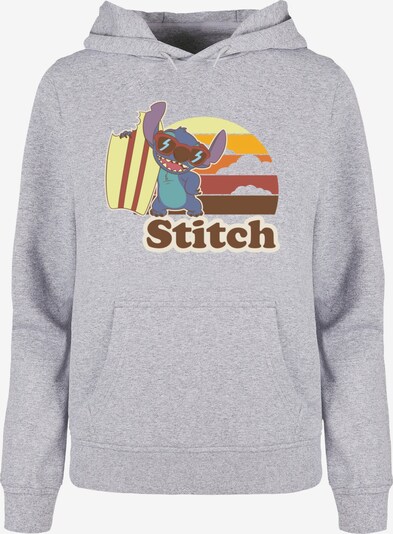 ABSOLUTE CULT Sweatshirt 'Lilo And Stitch - Bitten Surf Board' in opal / dunkelbraun / gelb / grau, Produktansicht