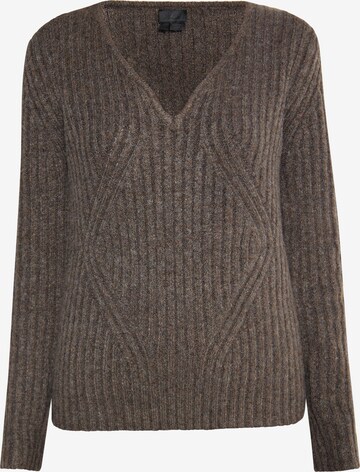 DreiMaster Klassik Sweater in Brown: front