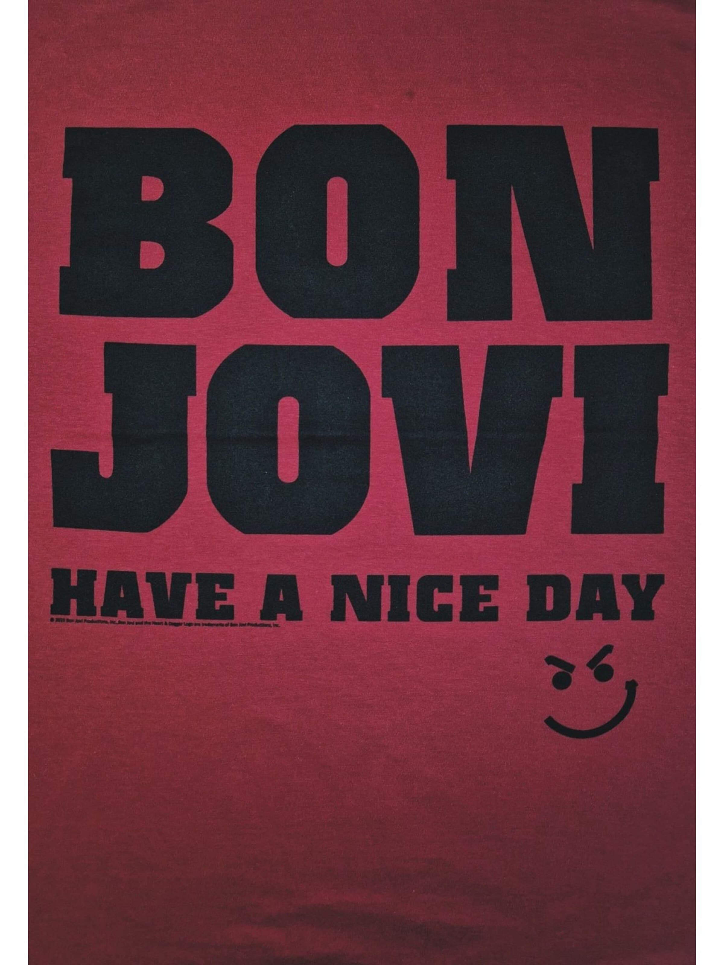 Bon Jovi Shirt 'Bon Jovi Have a Nice Day T-Shirt' in Rood