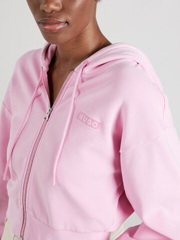 HUGO Sweat jacket 'Daneti_B' in Pink