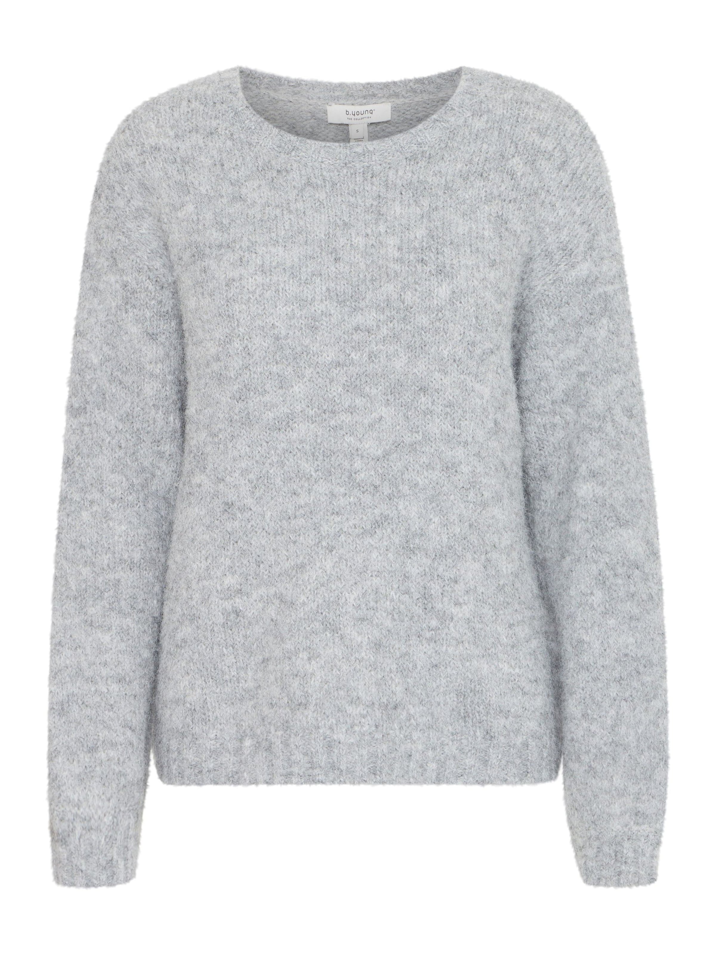 b.young Trui 'MILLER' in Grijs: voorkant