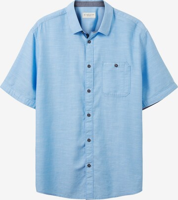 TOM TAILOR Button Up Shirt in Blue: front