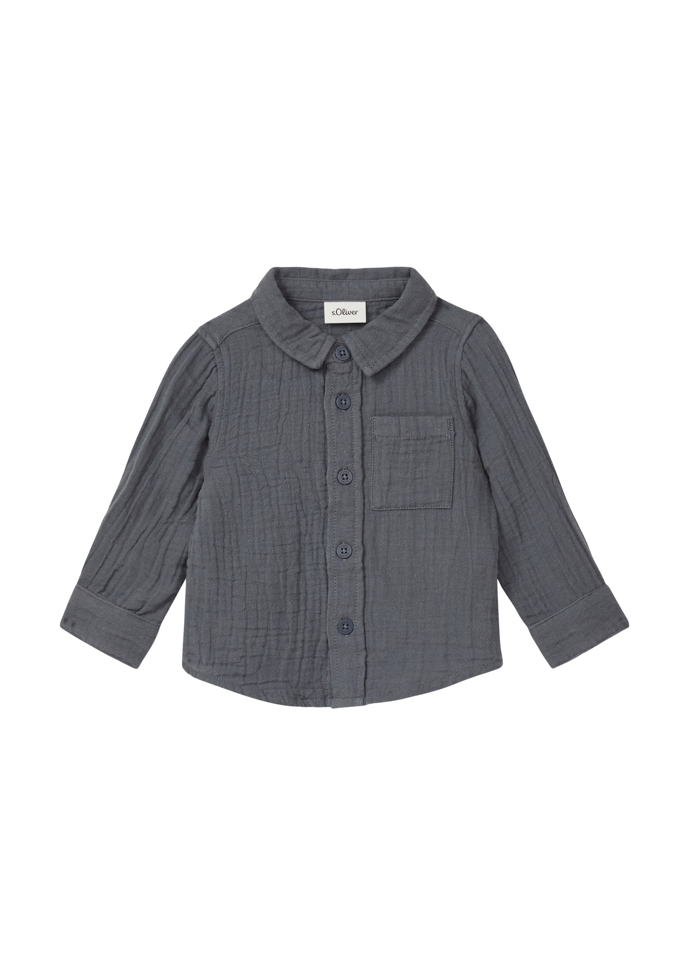 s.Oliver Regular fit Overhemd in Grijs: voorkant