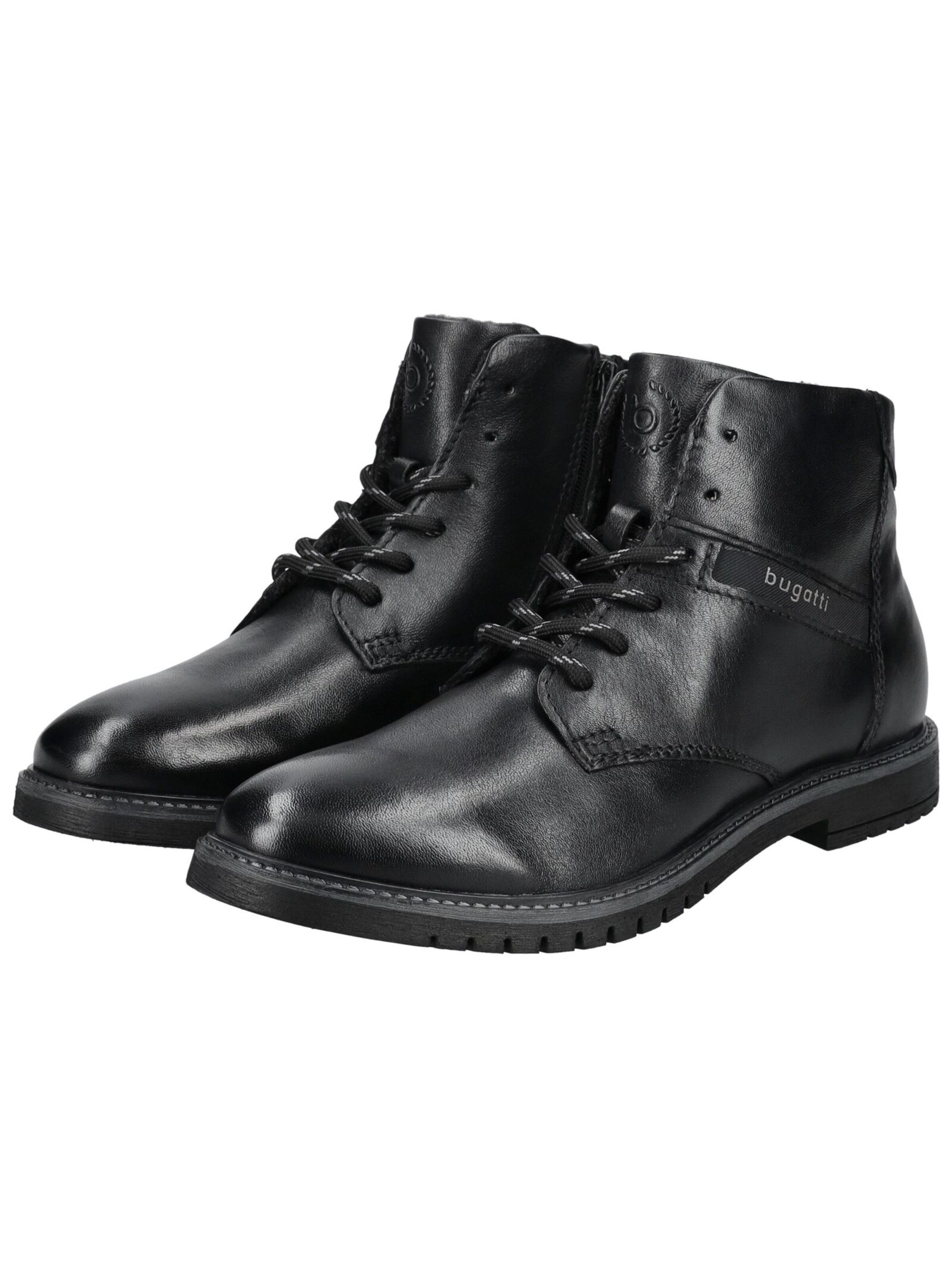 Boots stringati di bugatti in nero