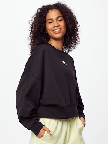 ADIDAS ORIGINALS Sweatshirt 'Adicolor Essentials Fleece' in Black: front