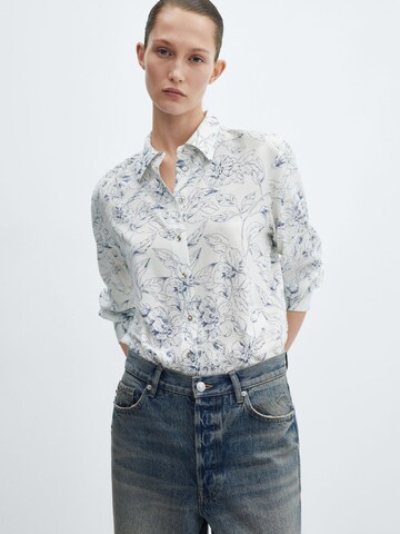 MANGO Blouse in Wit: voorkant