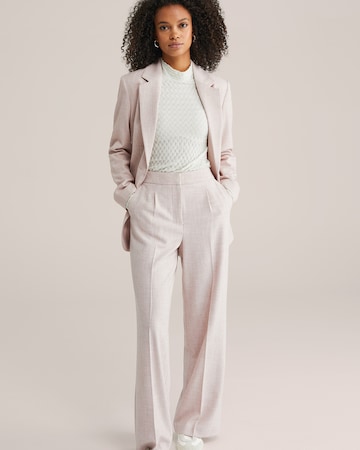 WE Fashion Regularen Hlače na rob | roza barva