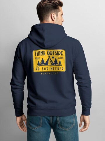 Neverless Sweatshirt 'Think Outside' in Blue