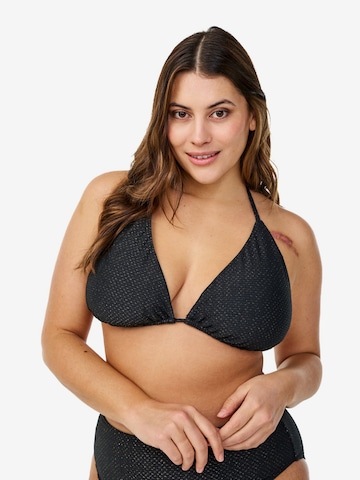 Swim by ZizziTrokutasti Bikini gornji dio - crna boja: prednji dio