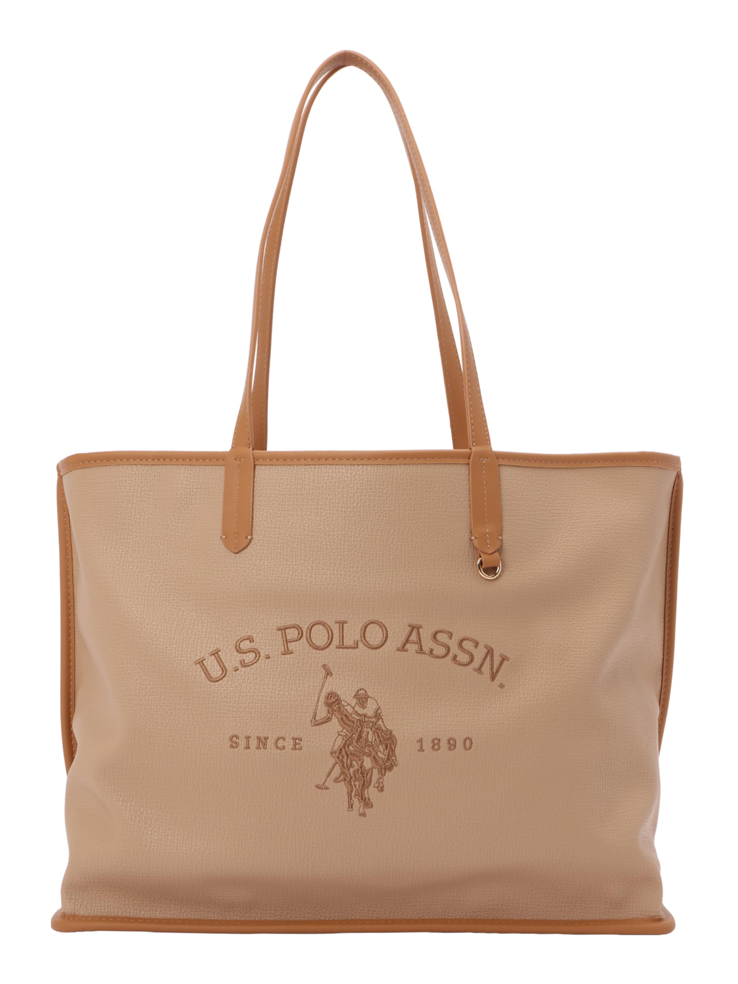 U.S. POLO ASSN. "Чанта тип ""Shopper""" в бежово: отпред