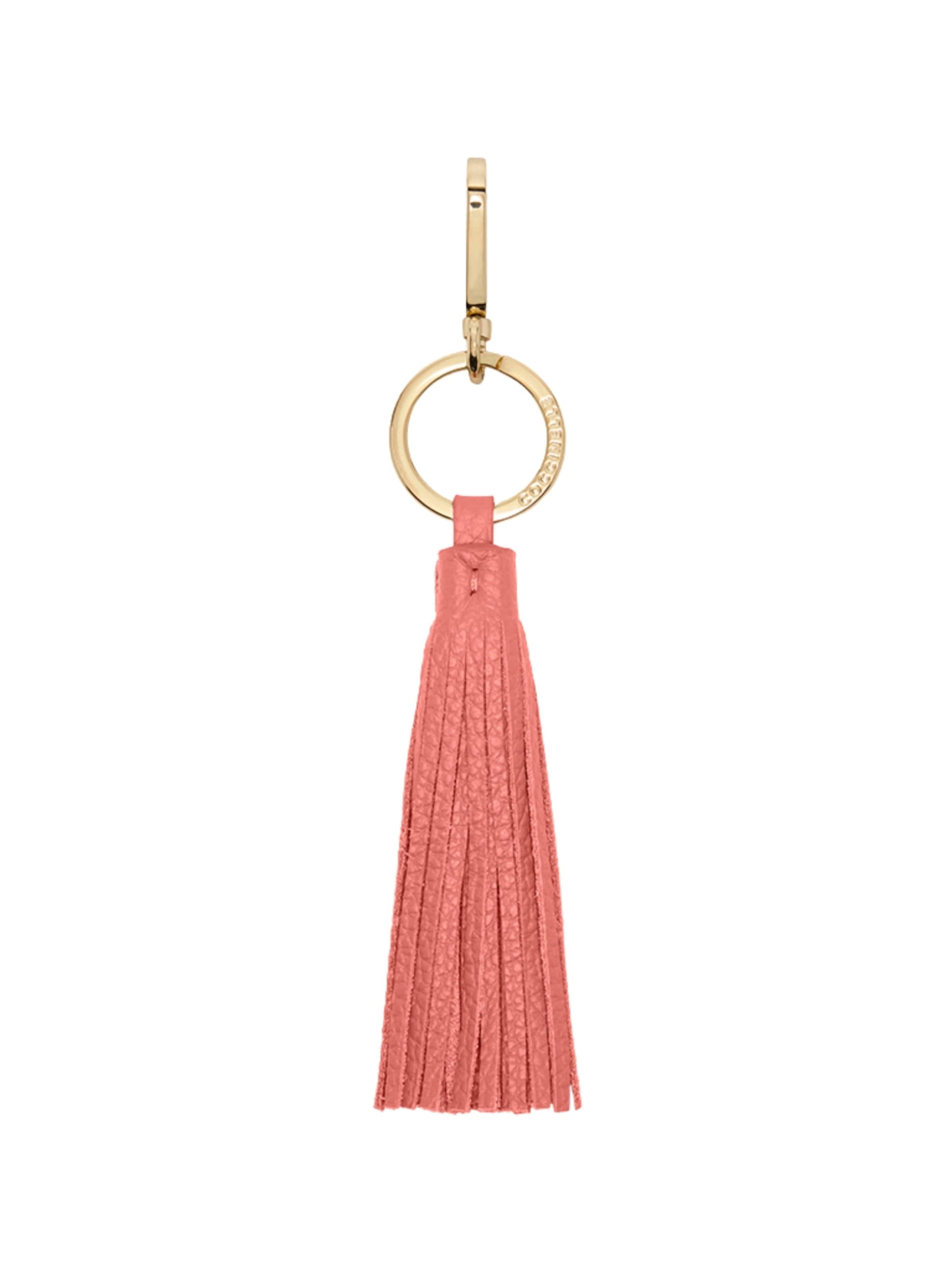 Coccinelle Key ring 'Tassel' in Pink: front