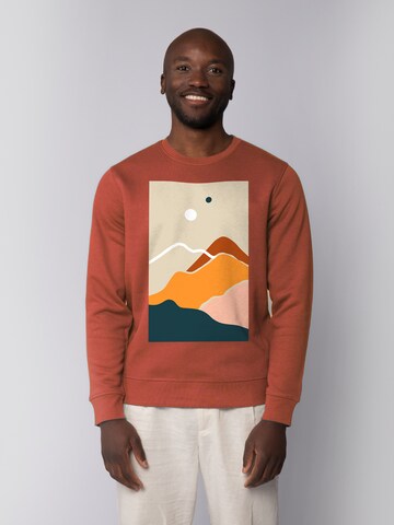 Watapparel Sweatshirt 'Countryside 02' in Braun: Vorderseite