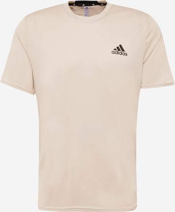 ADIDAS SPORTSWEAR Performance shirt 'Designed For Movement' in Beige: front