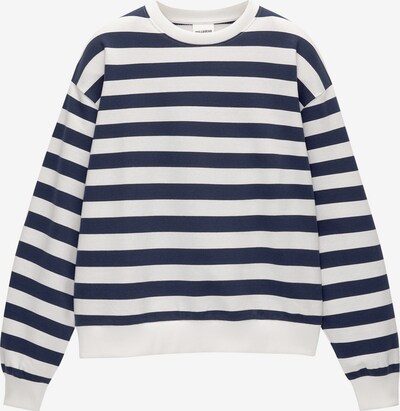 Pull&Bear Sweatshirt in navy / weiß, Produktansicht