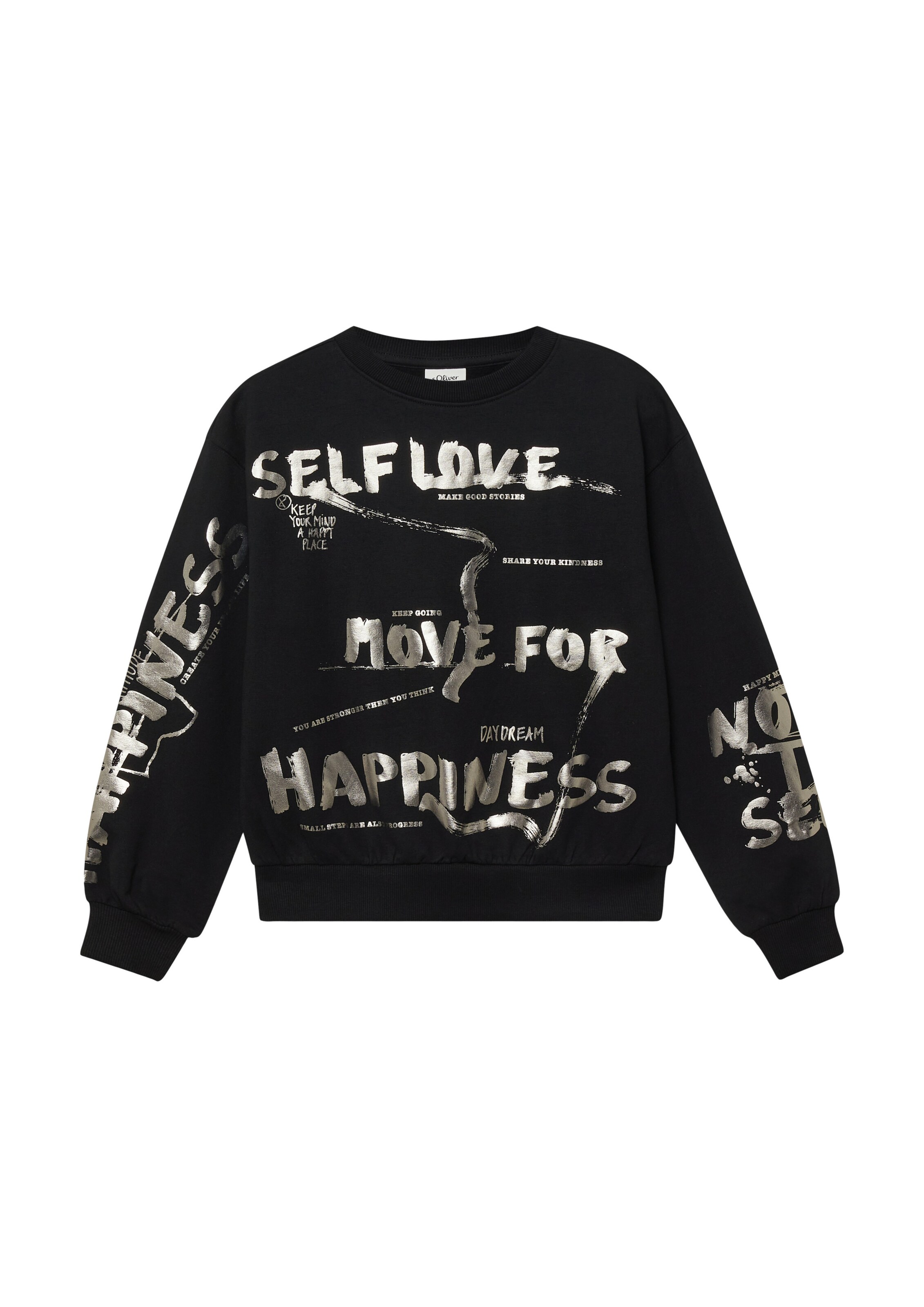 s.Oliver Sweatshirt in Black: front