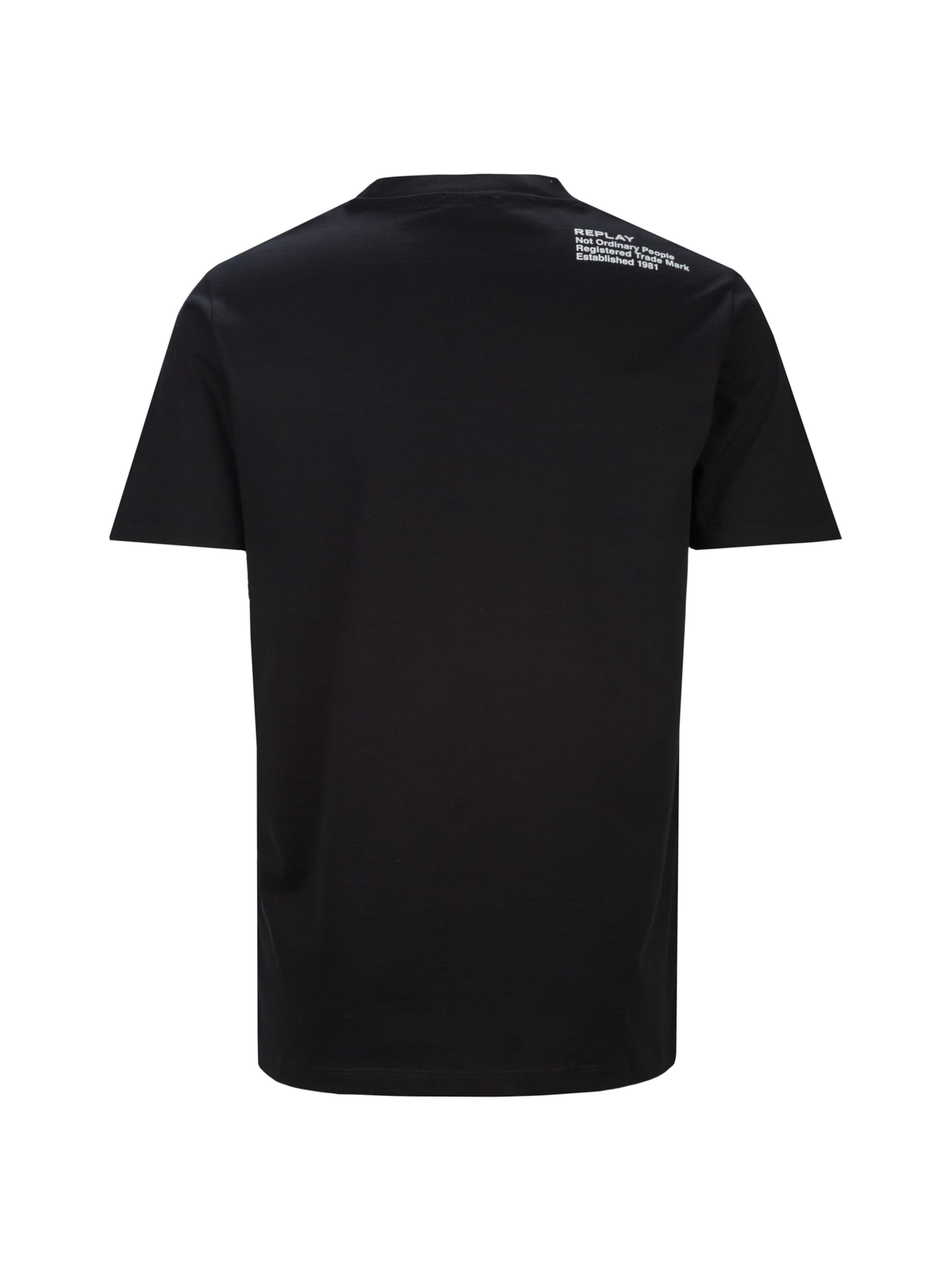 T-Shirt 'Not Ordinary People' REPLAY en noir