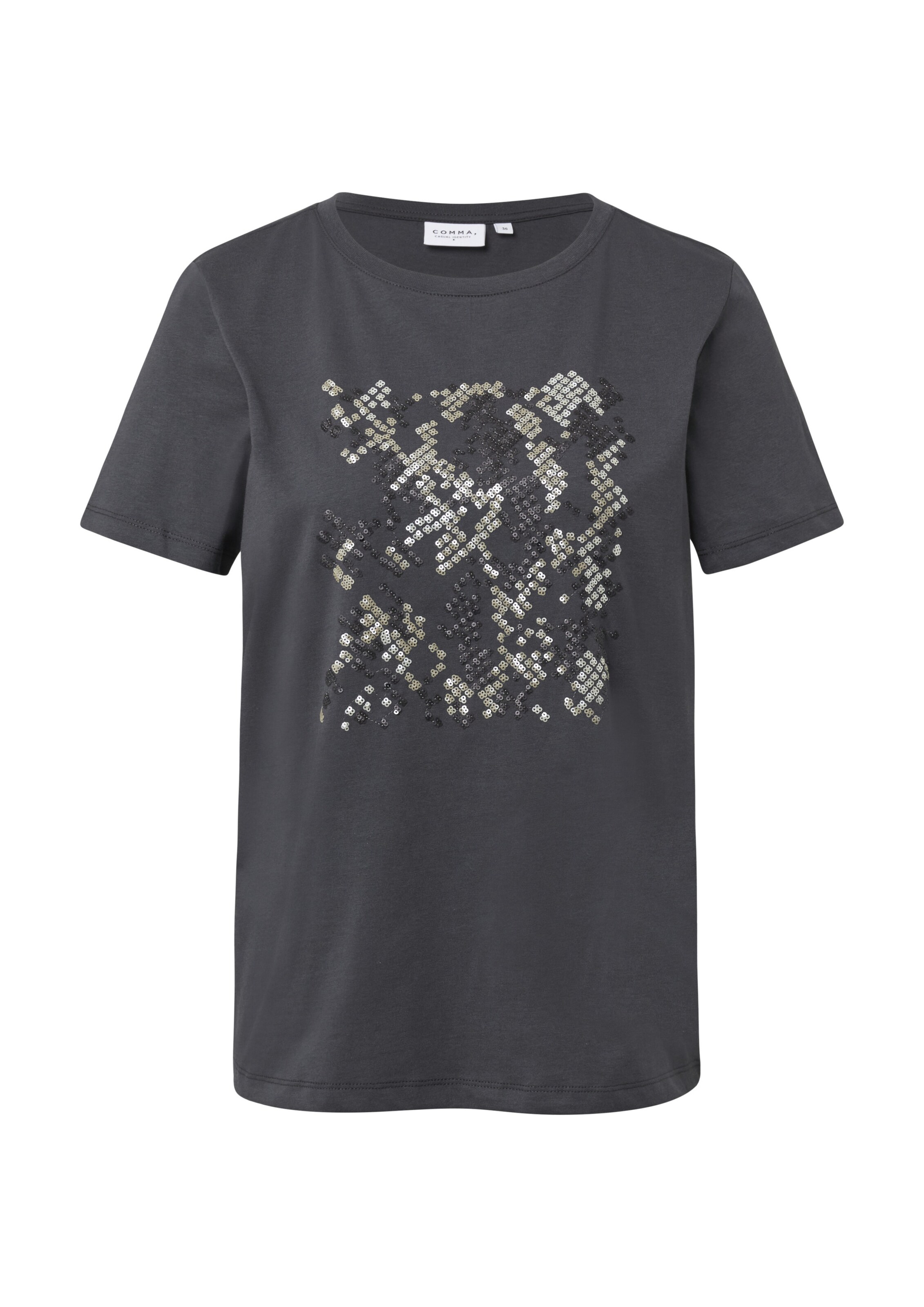 T-shirt COMMA en gris : devant
