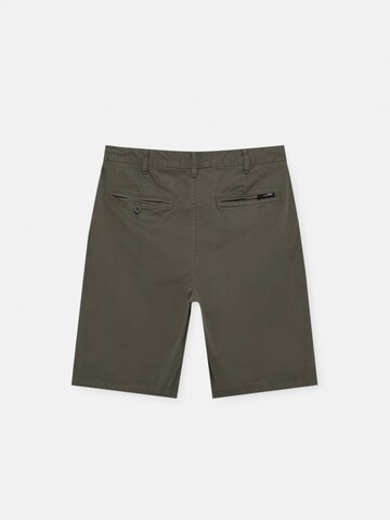 Pull&Bear Normální Chino kalhoty – zelená