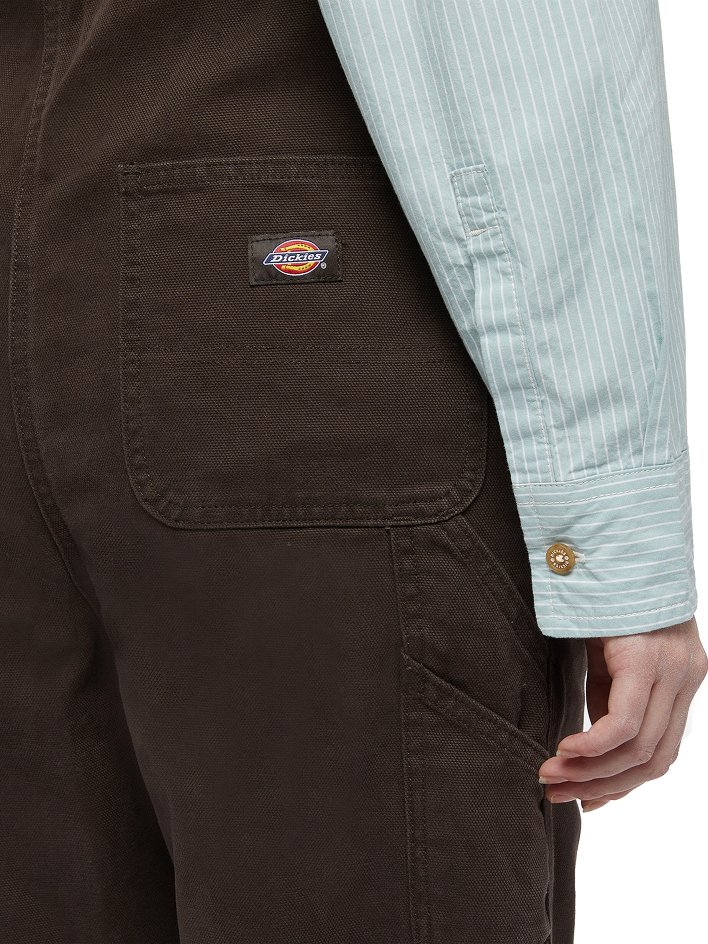 DICKIES Štandardný strih Nohavice na traky - Hnedá