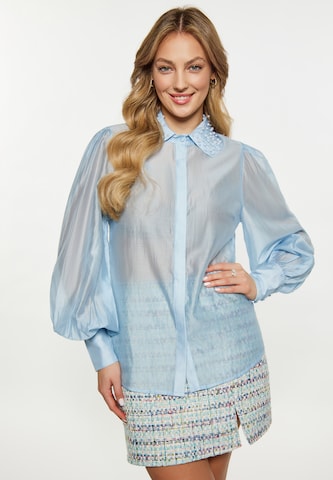 faina - Blusa en azul: frente