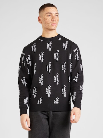 Calvin Klein Jeans Пуловер в черно: отпред