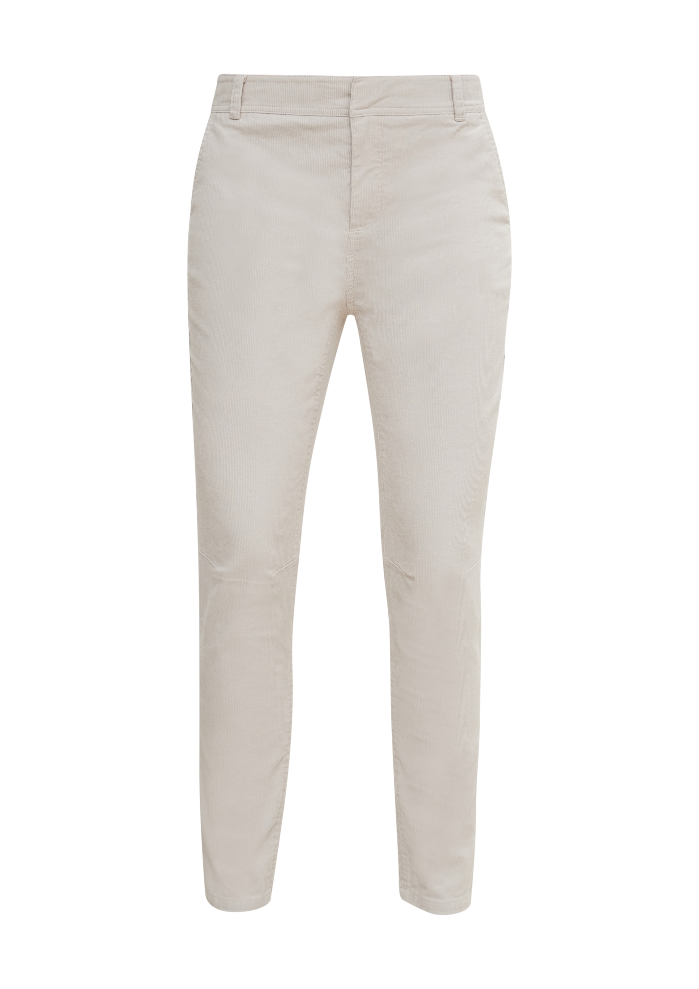 comma casual identity Slimfit Broek in Beige: voorkant