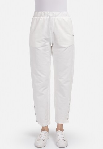 HELMIDGE Loosefit Broek in Wit: voorkant