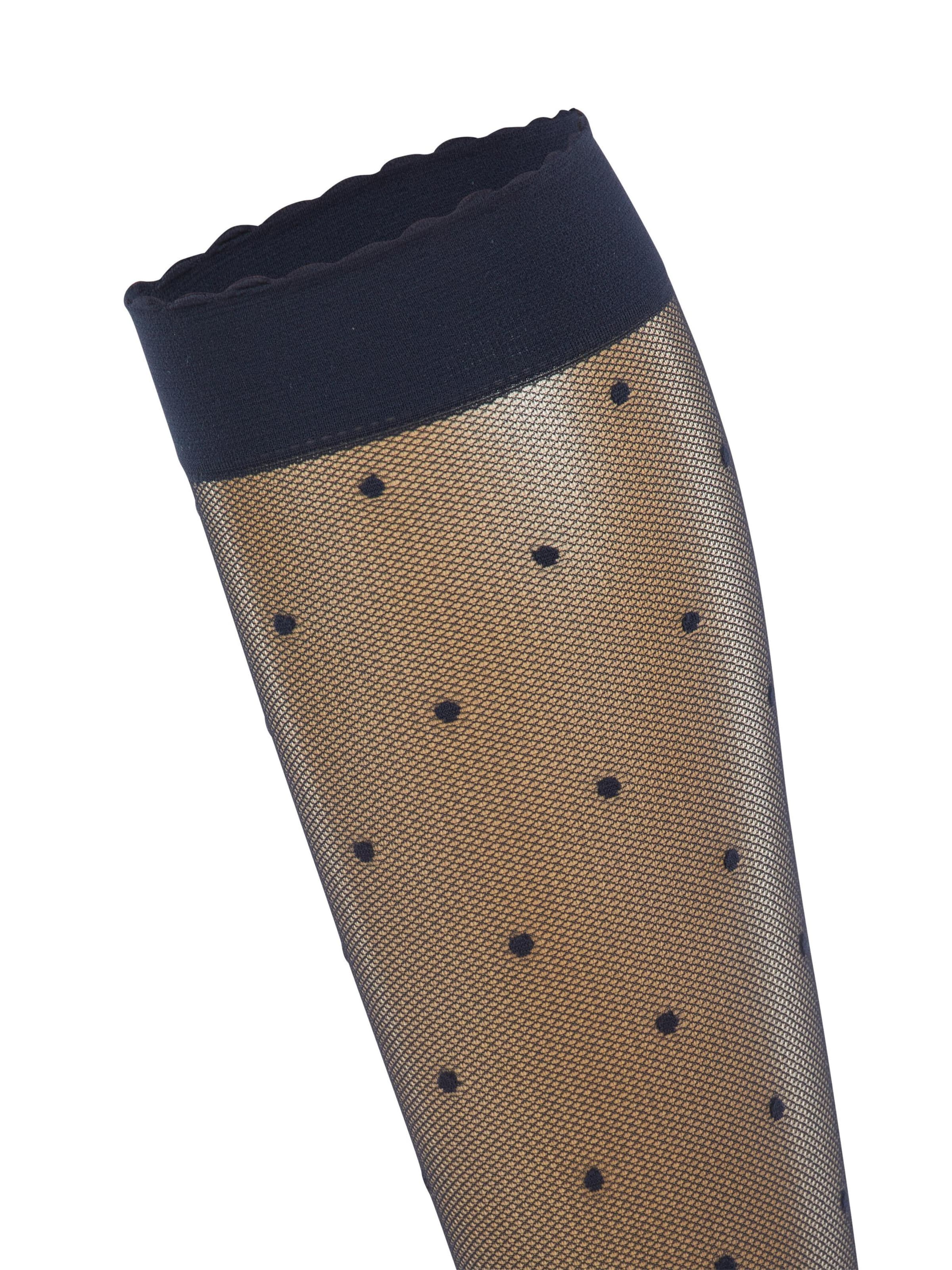 FALKE Over the Knee Socks 'Dot' in Blue